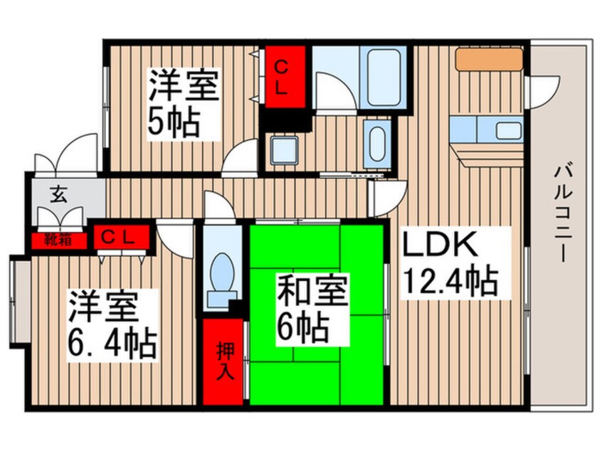 間取図 ラ・フォレ２３