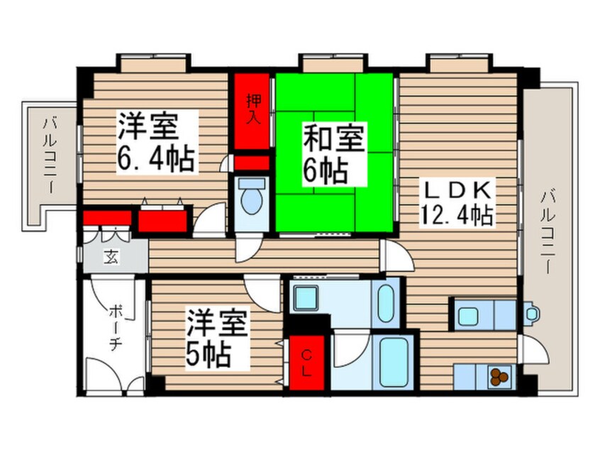 間取図 ラ・フォレ２３