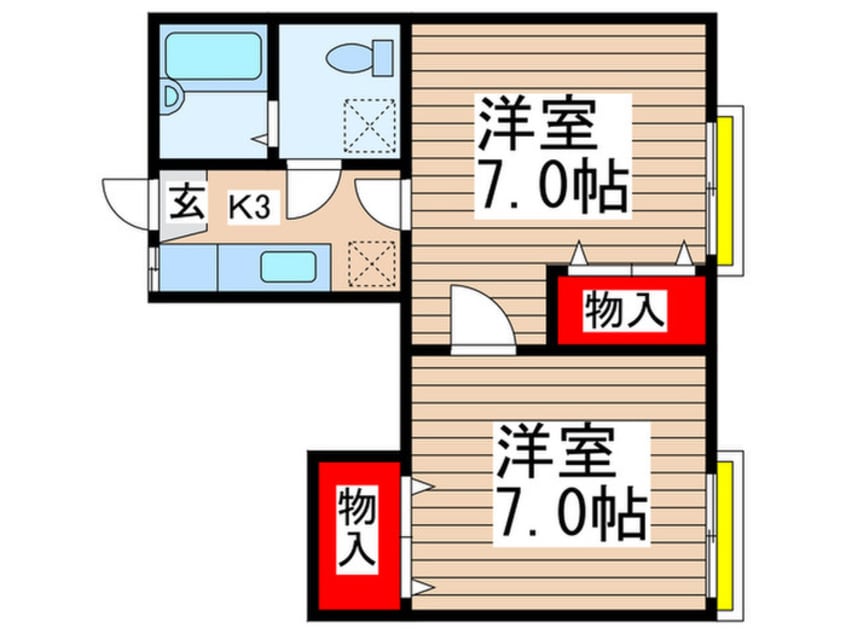 間取図 ヒルコ－ト東中山