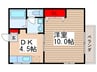 ヒルコ－ト東中山 1DKの間取り