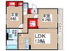 アモール 2LDKの間取り