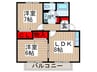 サンハイムⅡ 2LDKの間取り