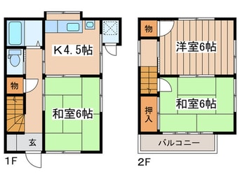 間取図 曽我貸家（東北）