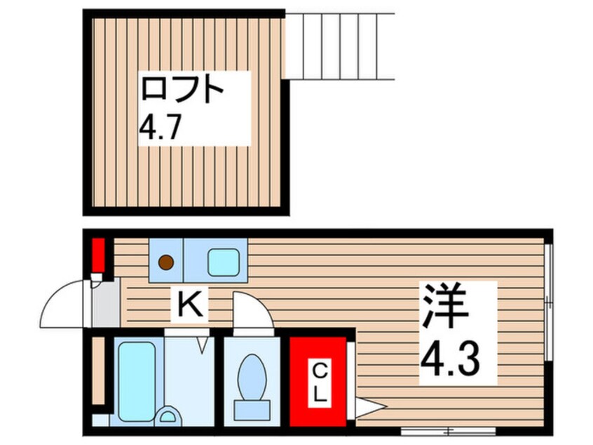 間取図 イ－ストフラット国立