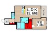 ディオス壱番館 1LDKの間取り
