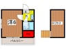 ビューパレス大宮Ａ・Ｂ 1Kの間取り