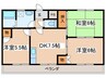 コーポ一の森 3DKの間取り