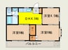 メゾンマヌワ－ル 3DKの間取り