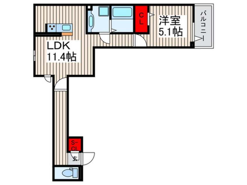 間取図 レクシア扇Ⅰ