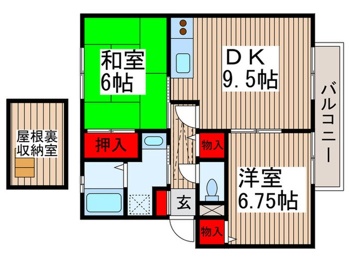 間取り図 サンガ－デンときわＢ棟