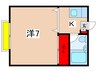 パステルハイム 1Kの間取り