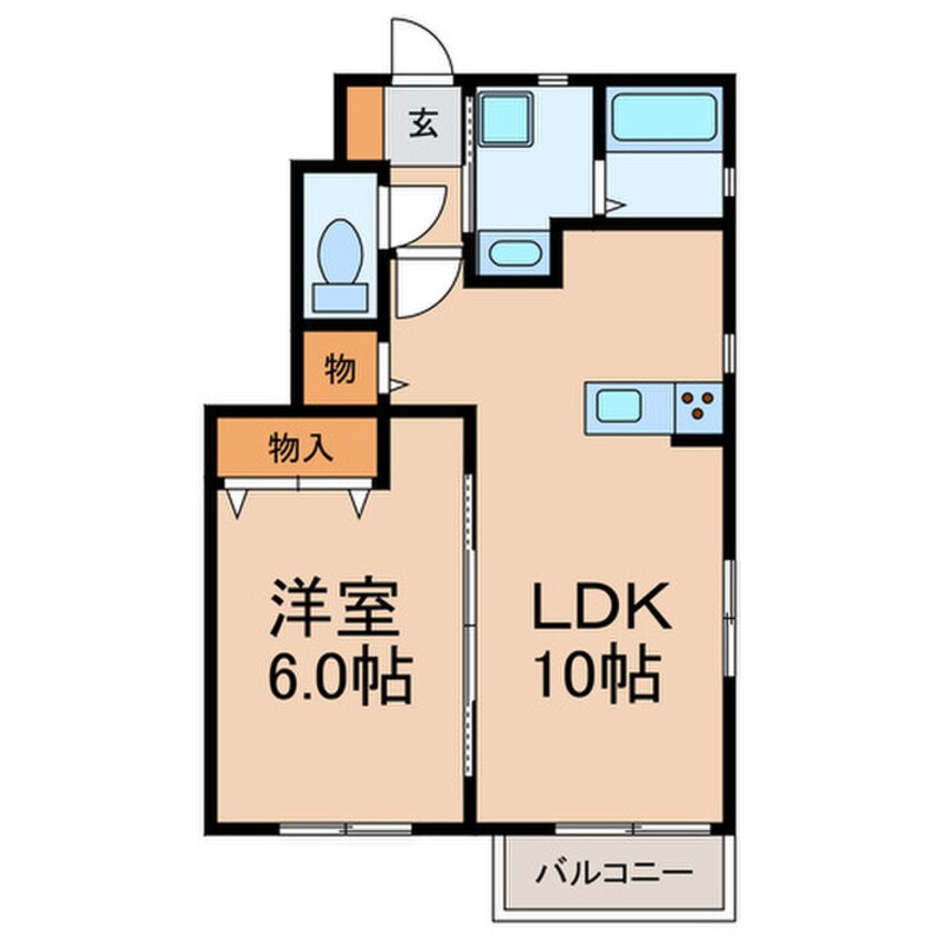 間取図 Le clair (ﾙ・ｸﾚｰﾙ）