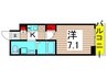 ディームス亀有(406) 1Kの間取り