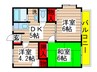 ｸﾞﾘｰﾝﾎｰﾑ風間 3DKの間取り