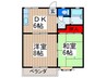 フロ―ラル秋山  Ａ 2DKの間取り