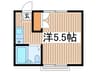 コリーヌ 1Rの間取り