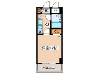 間取図 クリオ愛甲石田壱番館(606)