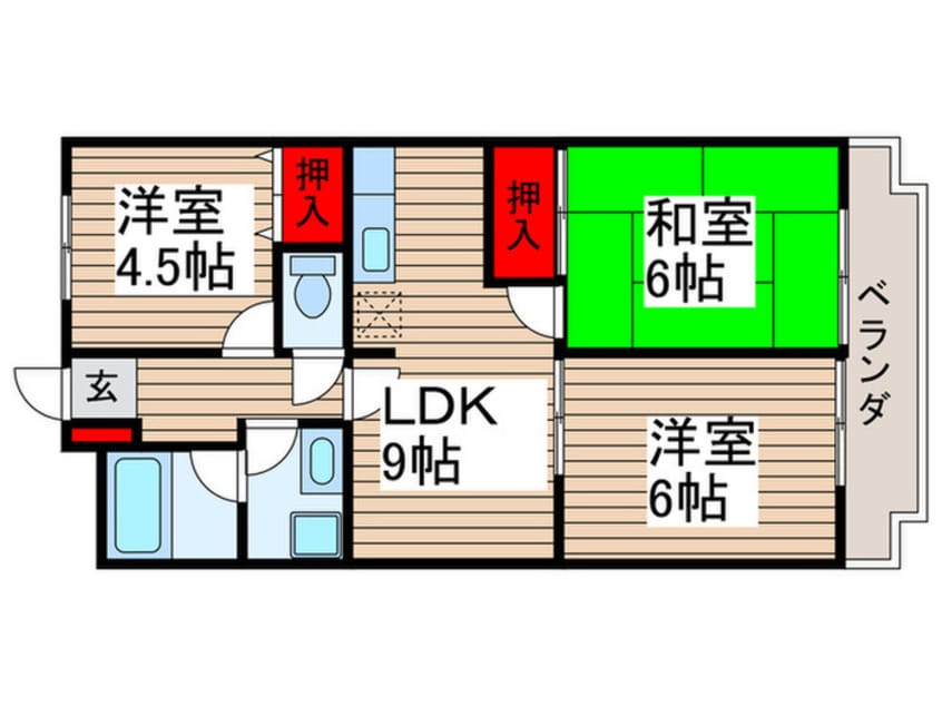 間取図 セイハ　松飛