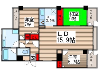 間取図 コスモ柏　2
