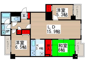 間取図 コスモ柏　2