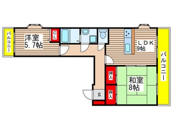 間取図 キャッスルパレス平井