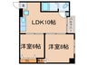 RAY 2LDKの間取り