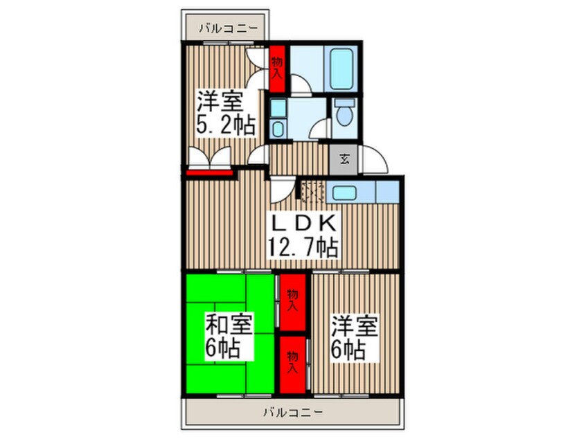 間取図 ルレ－ブ東大宮