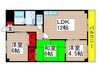 サンシティーユーカリが丘 3LDKの間取り