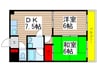 サウスプリンセス 2DKの間取り