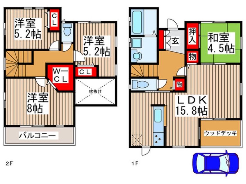 間取図 江戸川台美原１丁目戸建