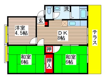 間取図 つるおかハイツ