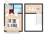 ペアパレス本蓮沼 1Kの間取り