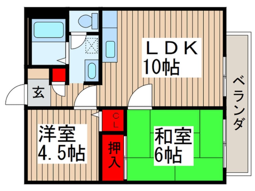 間取図 コ－トベルバレ－Ⅱ