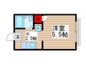 ファミーユ大久保 1Kの間取り