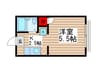 ファミーユ大久保 1Kの間取り