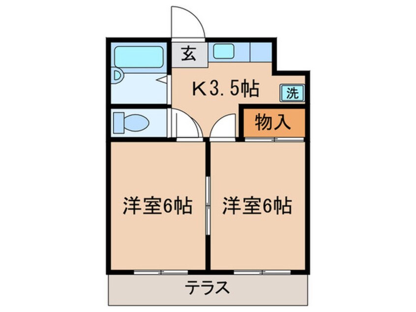 間取図 ウェルスト－ン新城