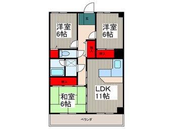 間取図 グランドール　ラシン