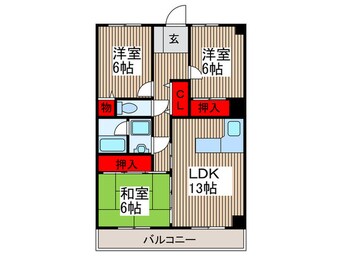 間取図 グランドール　ラシン