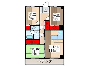 間取図 グランドール　ラシン