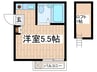 ＫＫハウス 1Rの間取り