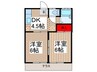 フジハイツ 2DKの間取り