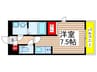 ビラ検見川 1Rの間取り