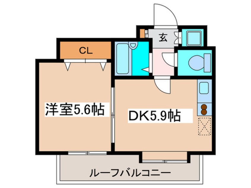 間取図 ガーラ元浅草(1101)