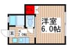 伊大知ハイツ２ 1Kの間取り