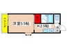 百合ヶ丘シュミットハイム 1Kの間取り