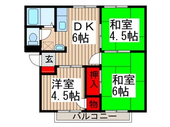 間取図 ﾘﾊﾞﾃｨﾊｲﾂ