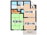 フェリース大久保 2DKの間取り