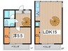 ＫⅡアパ－トメント 1LDKの間取り