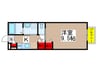 ラメール東金U 1Kの間取り