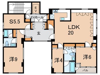 間取図 ルクレ日本橋蛎殻町(701)